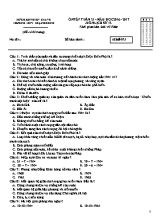 Đề ôn tập tuần 21 Lịch sử lớp 12 - Mã đề 021 - Năm học 2016-2017 - Trường THPT Thạnh Đông